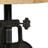 Side Table 45x cm Solid Mango Wood and Cast Iron 247587