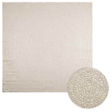 Rug ZIZUR Cream 240x240 cm Jute Look Indoor and Outdoor 4010382