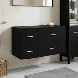 Bathroom Furniture Set 2 pcs Black Oak Engineered Wood 3404017