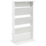 Magazine Rack with Shelf White 70 x 41 x 126 cm Engineered Wood 899527