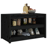 Outdoor Kitchen Cabinet MEPPEL Black 106x55x64 cm Solid Wood Pine 832335