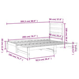Pull-out Day Bed without Mattress White 2x cm 3108303