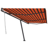 Freestanding Manual Retractable Awning 600x300 cm Orange/Brown 3069800