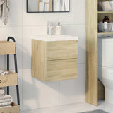 2 Piece Bathroom Furniture Set Sonoma Oak Engineered Wood 3325032
