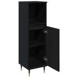 Bathroom Cabinet Black Oak 30 x 30 x 100 cm Engineered Wood 862884