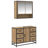 Bathroom Furniture Set 2 pcs Artisan Oak Engineered Wood 3402427