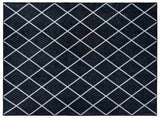 Rug ORIZ Black Diamond Pattern 200 x 200 cm 100% Polyester 42050349
