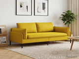 2-Seater Sofa 2-Seater Yellow 188 x 81 x 89 cm Velvet 42048619