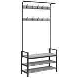 Coat Rack Grey Sonoma 95 x 34 x 184 cm Engineered wood 879962