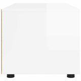 TV Cabinet High Gloss White 100 x 48 x 43 cm Engineered Wood 888931
