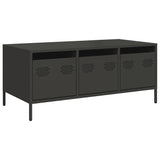 ZNTS Coffee Table Black 101.5x50x43.5 cm Cold-rolled Steel 851268