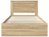 Bed Frame with Headboard Sonoma 90 x 190 cm Solid Pine Wood 3410130