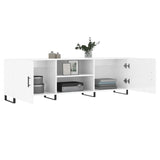 TV Cabinet High Gloss White 150x30x50 cm Engineered Wood 829118