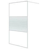 Walk-in Shower Wall White 115x195 cm Clear ESG Glass 152153