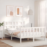Bed Frame without Mattress White 120x200 cm Solid Wood Pine 3193007