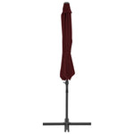 ZNTS Cantilever Garden Parasol with Steel Pole Bordeaux Red 300 cm 312312