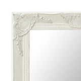 320320 Wall Mirror Baroque Style 50x80 cm White