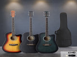 KMA101 41In Basswood Panel Matte Edging Folk Guitar with 10W Amplifier Bag 46780606