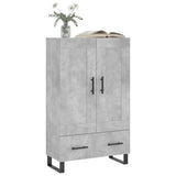 Highboard Concrete Grey 69.5x31x115 cm Engineered Wood 830352