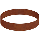 Garden Planter Brown 120 x 120 x 20 cm Weathering Steel 873661