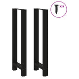 Bar Table Legs Black 2 pcs 50x cm Steel 4013352