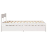 Bed Frame without Mattress White 140x190 cm Solid Wood Pine 3282355