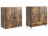 Cabinet Set 2 pcs Smoked Oak Engineered Wood 3416858