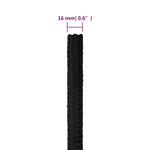 ZNTS Boat Rope Full Black 16 mm 50 m Polypropylene 152520