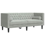 Living Room Couch 2 pcs Light Grey 194 x 74.5 x 70.5 cm Velvet 3385864
