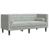 Sofa Light Grey 174 x 74.5 x 70.5 cm Velvet 42013019