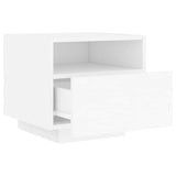 Bedside Cabinet Cool White Engineered Wood Compact 836798