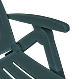 Sunlounger Green Plastic One Size Foldable Sun Lounger 43587