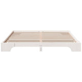 Bed Frame White 200 x 200 cm Solid Pine Wood 872849