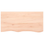 ZNTS Wall Shelf 100x50x2 cm Untreated Solid Wood Oak 363566