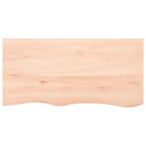 ZNTS Wall Shelf 100x50x2 cm Untreated Solid Wood Oak 363566