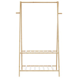 Clothes Rack with Shelves 96x45.5x150.5 cm Bamboo 4008908