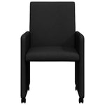 Dining Chairs with Wheel 2 pcs Black 57 x 66 x 94 cm Fabric 42017809