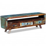 TV Cabinet with 3 Drawers Solid Reclaimed Wood 243294
