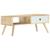 ZNTS Coffee Table 90x50x40 cm Solid Mango Wood 286482