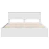 Bed Frame with Drawer White 180 x 200 cm Engineer Wood 3407956