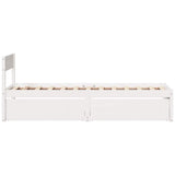 Bed Frame without Mattress White 100x200 cm Solid Wood Pine 846790