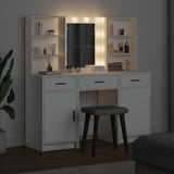 Dressing Table Set with Drawer 3 pcs White Engineered Wood 3334290