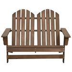 2-Seater Garden Adirondack Chair Solid Fir Wood Brown 315901