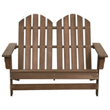 2-Seater Garden Adirondack Chair Solid Fir Wood Brown 315901