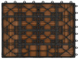 Decking Tile 22 pcs Teak 30 x 30 cm WPC 3444835