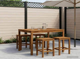 Garden Bar Table Natural 110 x 108.5 x 105 cm Solid Acacia Wood 901259
