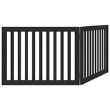 Dog Gate Foldable 2 Panels Black 160 cm Poplar Wood 352256