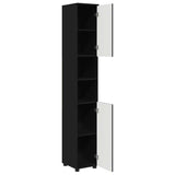 Bathroom Cabinet Black 30 x 35 x 192 cm Engineered wood & Metal 883335
