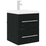 Sink cabinet Black Oak 38.5 x 41 x 48 cm Engineered Wood 880452