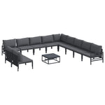 Garden Sofa Set Anthracite Steel 3379001